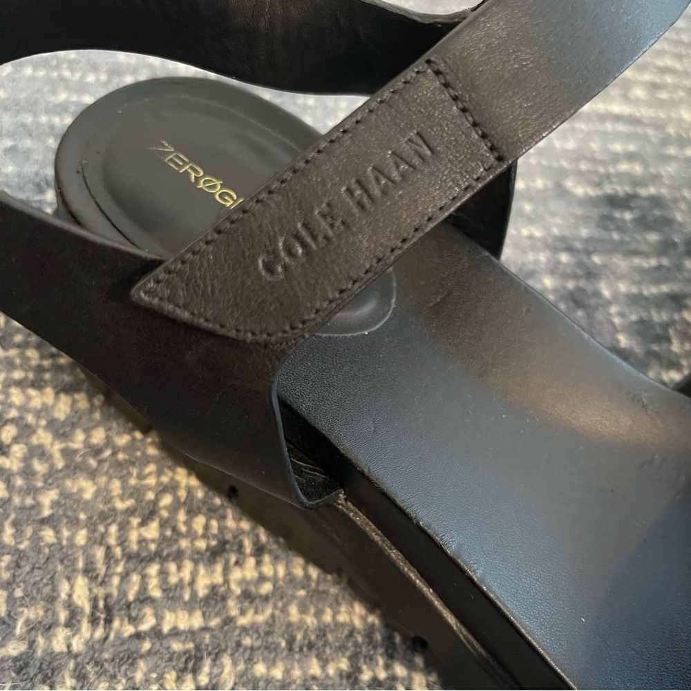 Cole Haan ZeroGrand Leather Platform Sandals - Picture 11 of 12